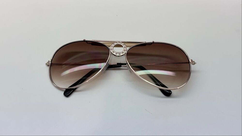 Brown Aviator Sunglasses Retro 70s Costume Disco Vintage Style